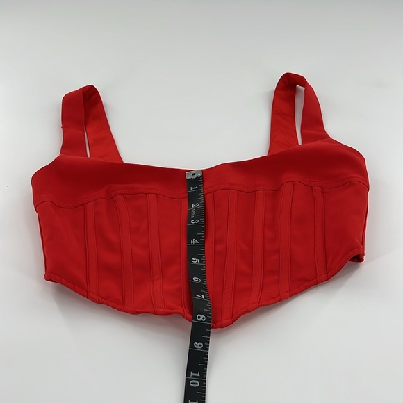 Bardot Mini Corset Bustier in Fire Red size 6 cropped bohemian - Picture 5 of 7